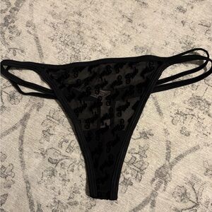 Victoria’s Secret women’s panty black mesh thong g string medium